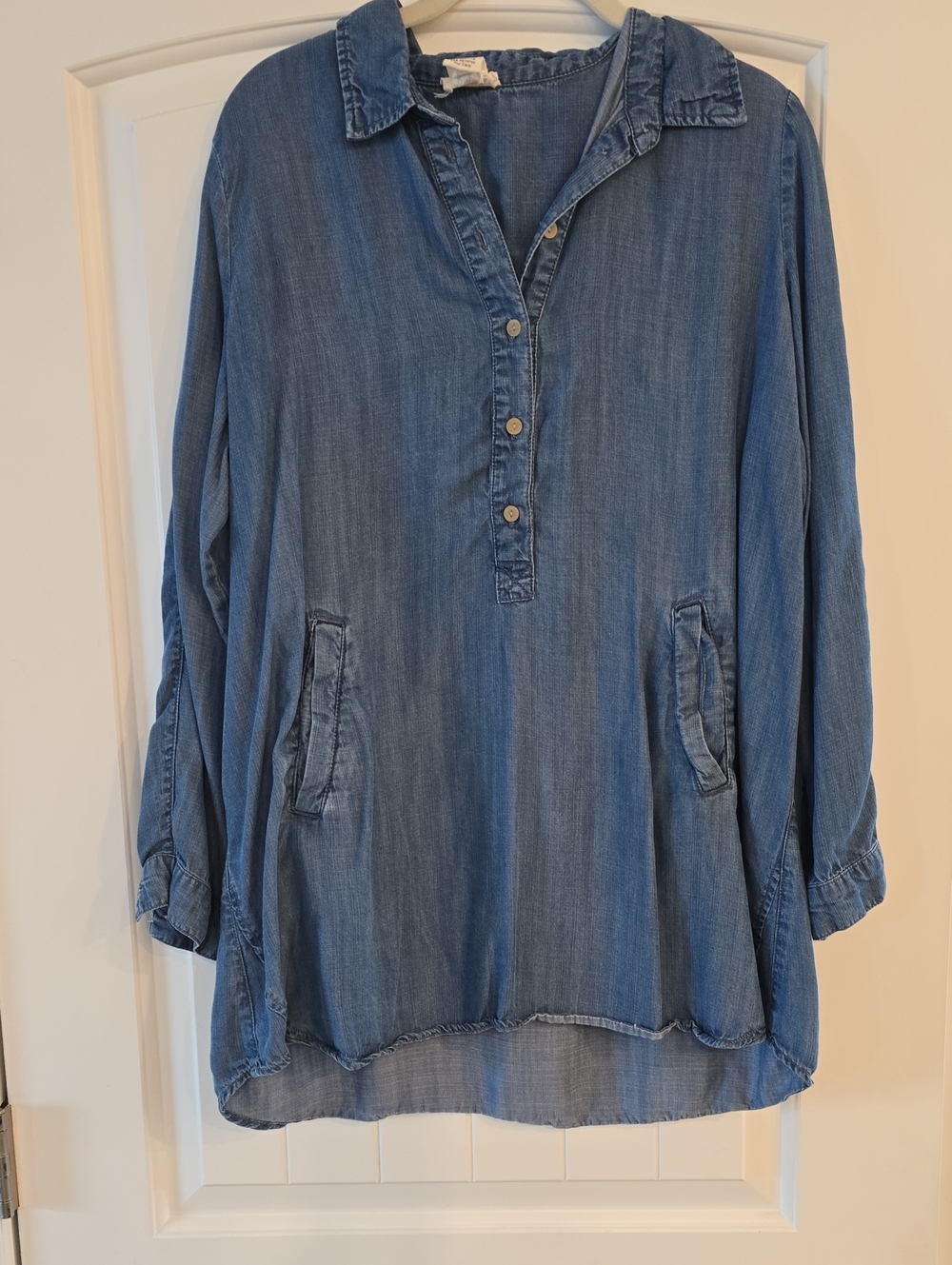 Andrea Jovine Denim Pullover Tunic - Blue